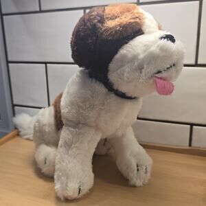 Vintage Plush Saint St Bernard Puppy Dog Stuffed Animal Toy Ford Promotion 10"